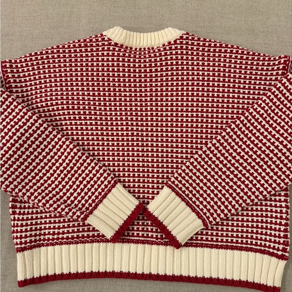 MADEWELL XS Textured-Stitch Crewneck Sweater in 100% Cotton NY459 - Picture 4 of 6